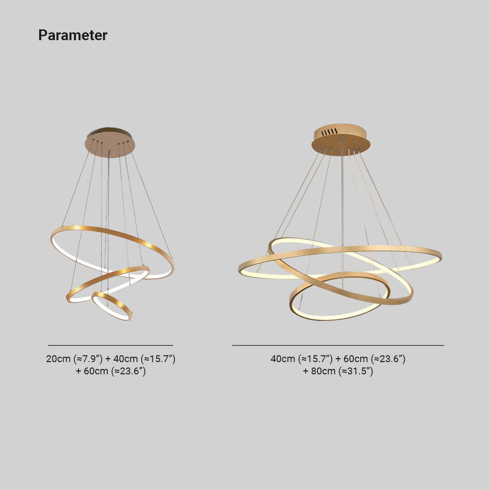Lampada a Sospensione LED Illuminato Arisha Design Bianco/Nero/Oro Anello Interno Soggiorno/Camera da Letto