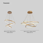 Lampada a Sospensione LED Illuminato Arisha Design Bianco/Nero/Oro Anello Interno Soggiorno/Camera da Letto