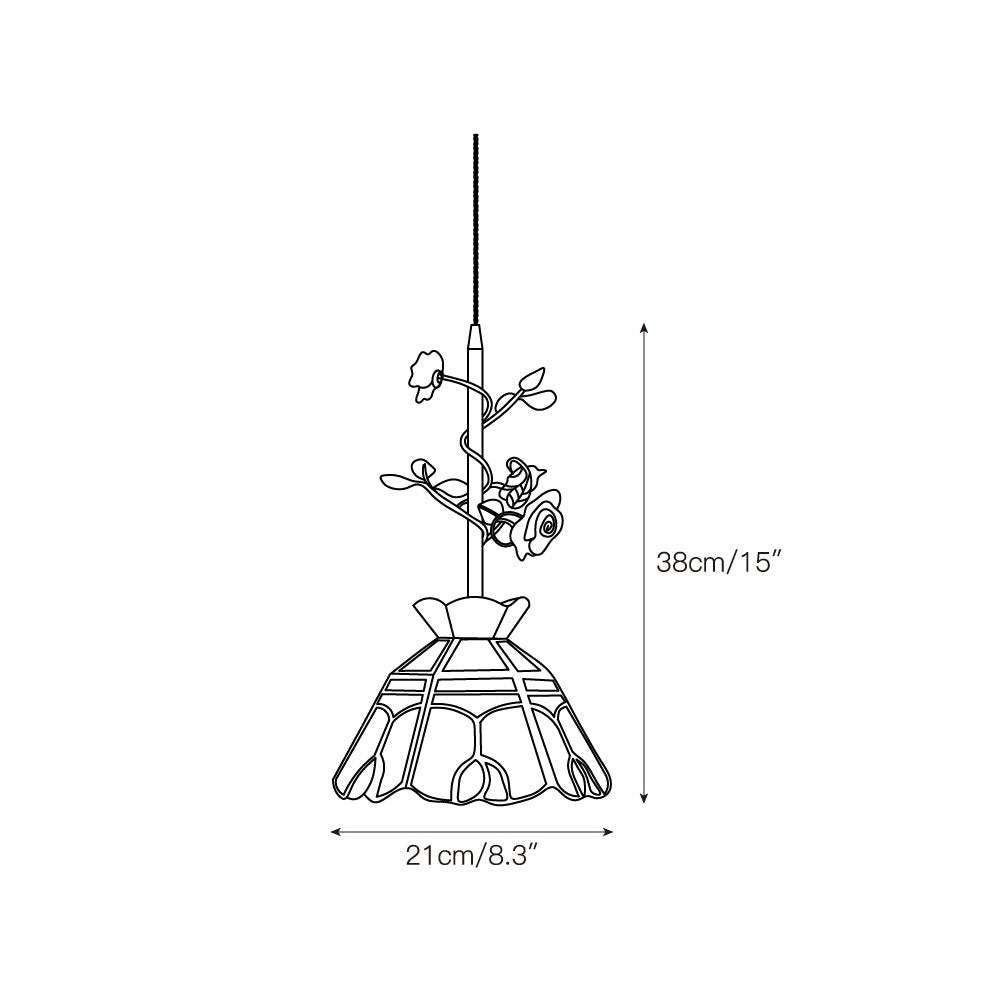 Lampada a sospensione in vetro Lalique Rose