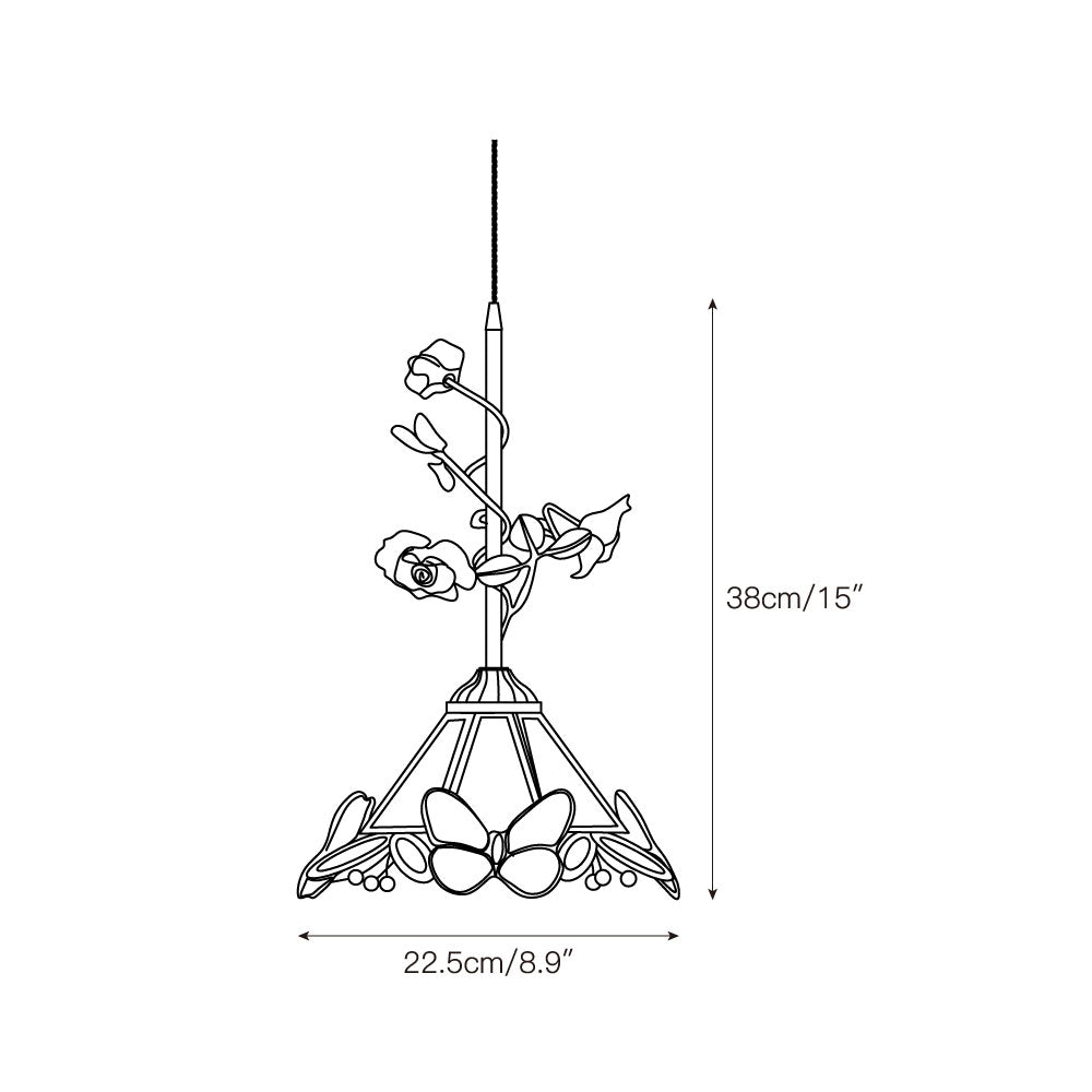 Lampada a sospensione in vetro Lalique Rose