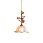 Lampada a sospensione in vetro Lalique Rose