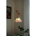 Lampada a sospensione in vetro Lalique Rose