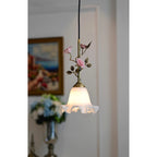 Lampada a sospensione in vetro Lalique Rose