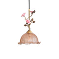 Lampada a sospensione in vetro Lalique Rose
