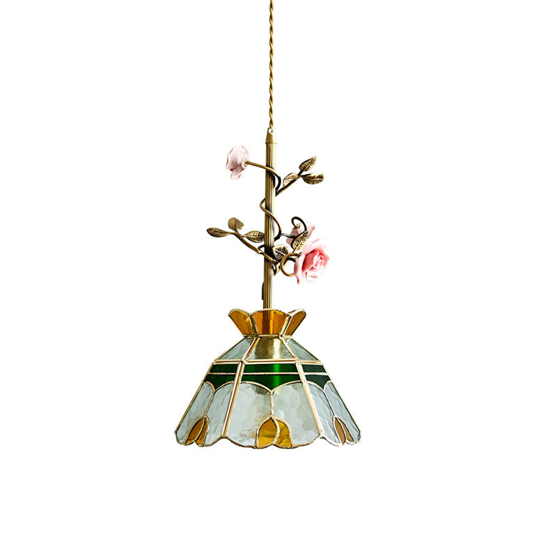 Lampada a sospensione in vetro Lalique Rose