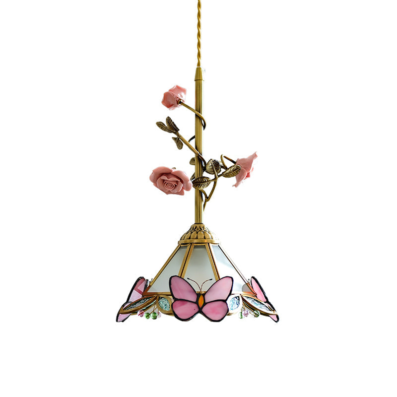 Lampada a sospensione in vetro Lalique Rose
