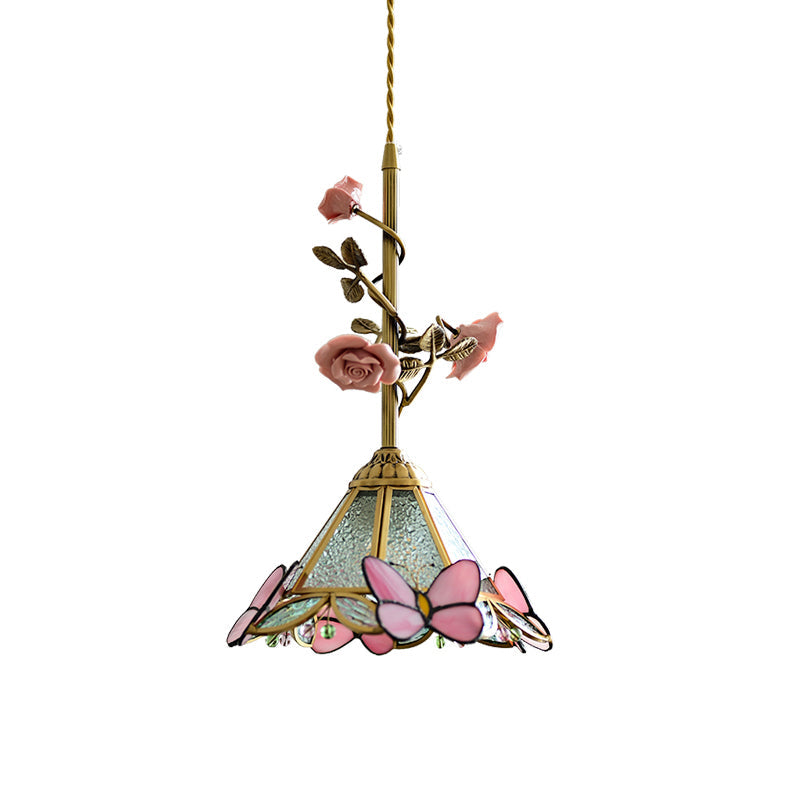 Lampada a sospensione in vetro Lalique Rose