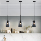 LuxeBeam Light - Lampada a sospensione moderna in vetro doppio