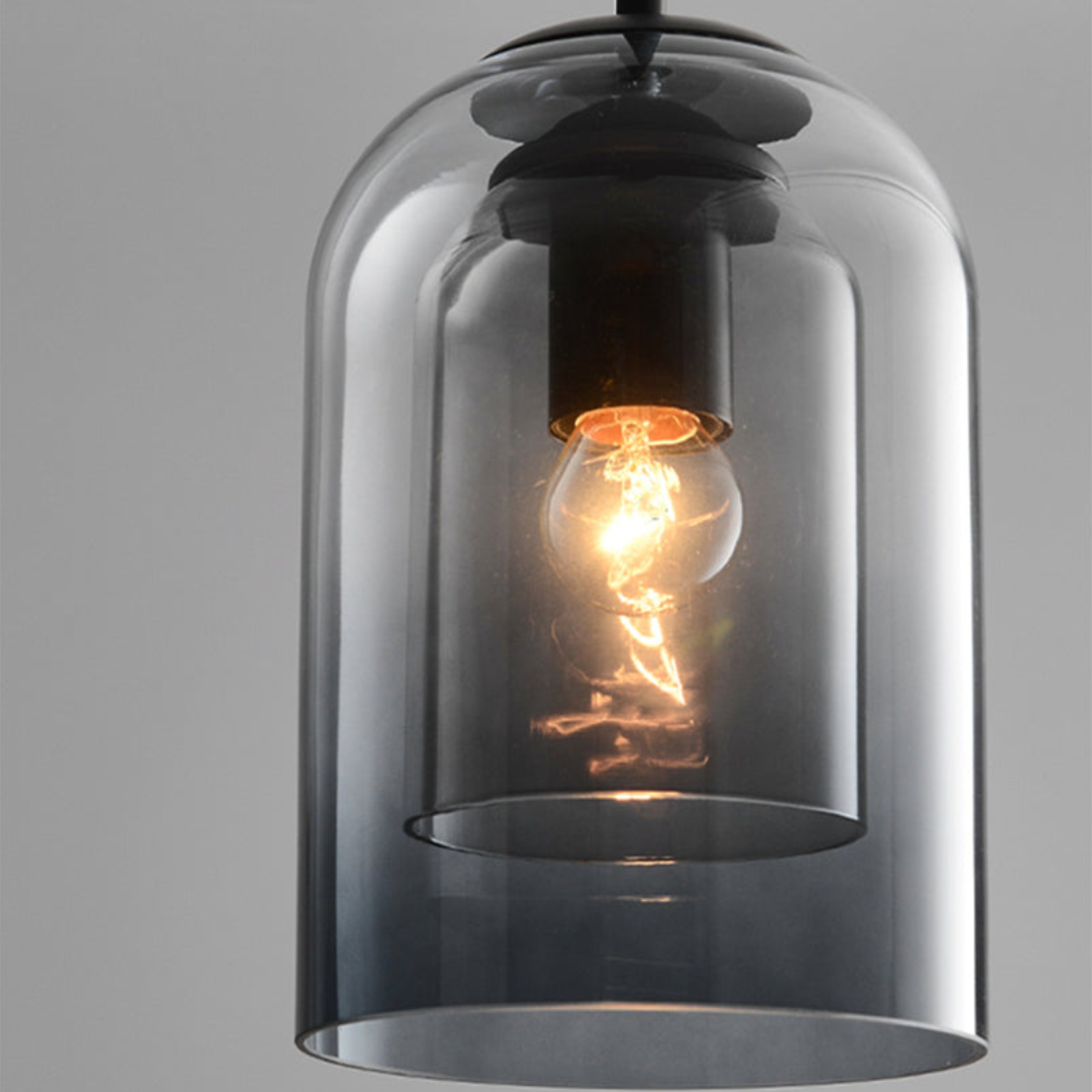 LuxeBeam Light - Lampada a sospensione moderna in vetro doppio