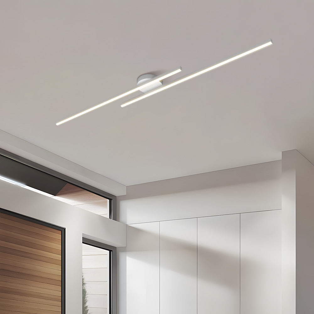 Lampada da soffitto Langstrip – LED – Nera – 21×5 cm – Design moderno per soggiorno e corridoio