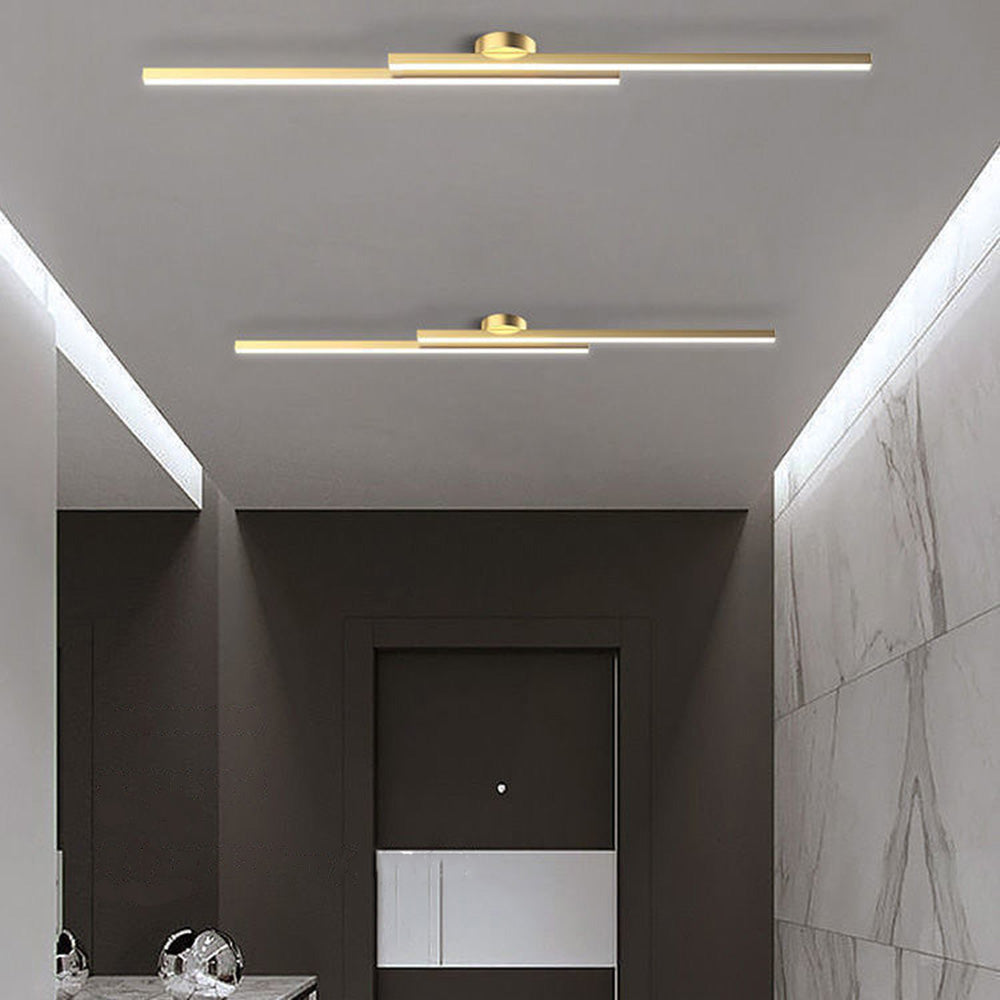 Lampada da soffitto Langstrip – LED – Nera – 21×5 cm – Design moderno per soggiorno e corridoio