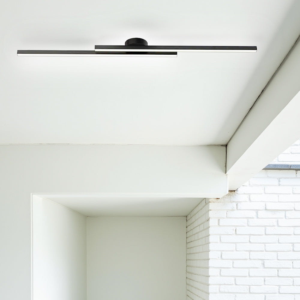 Lampada da soffitto Langstrip – LED – Nera – 21×5 cm – Design moderno per soggiorno e corridoio