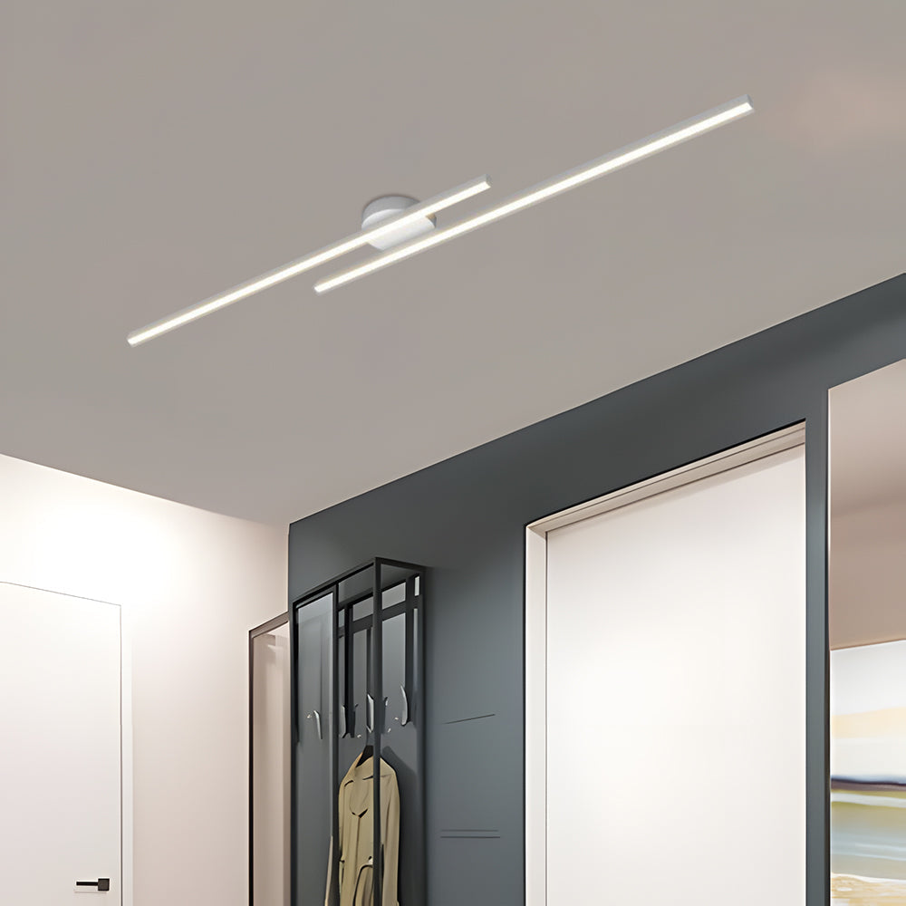 Lampada da soffitto Langstrip – LED – Nera – 21×5 cm – Design moderno per soggiorno e corridoio