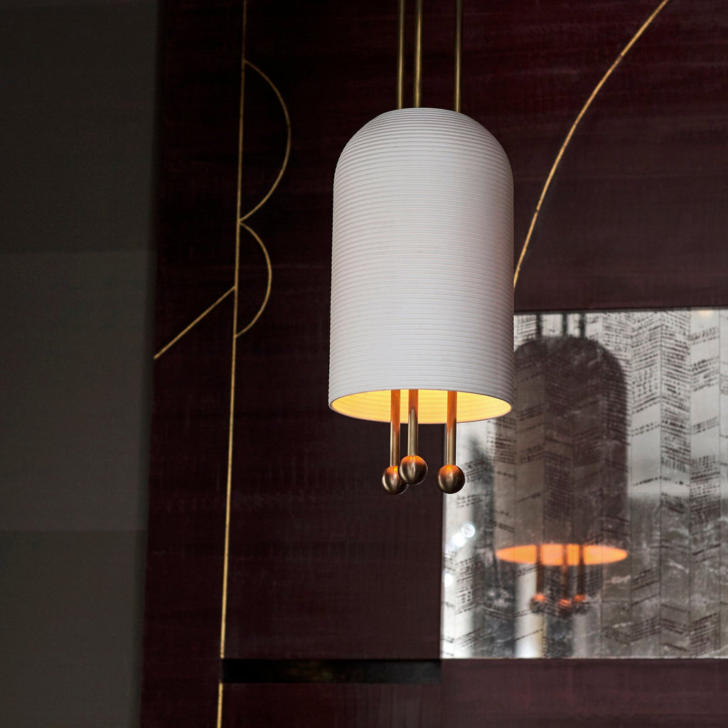 Lampada a Pendente in Vetro a Lanterna