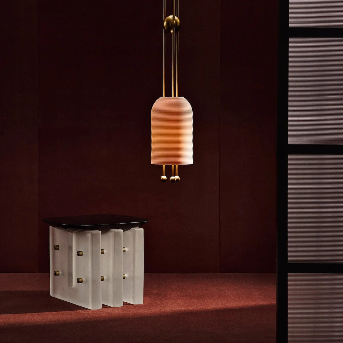 Lampada a Pendente in Vetro a Lanterna