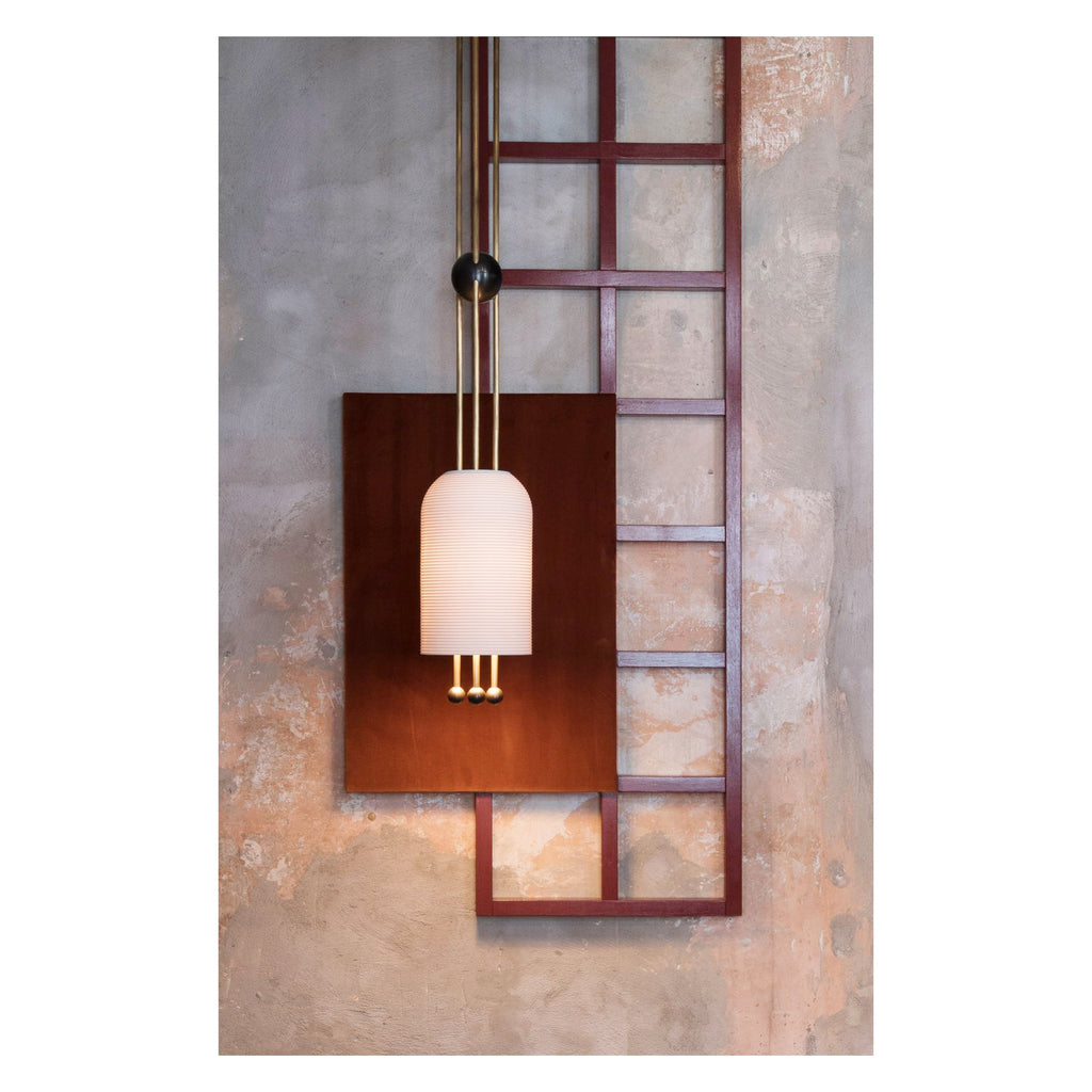 Lampada a Pendente in Vetro a Lanterna