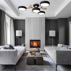 Charlie | Lampadario a soffitto LED semincasso in ferro contemporaneo