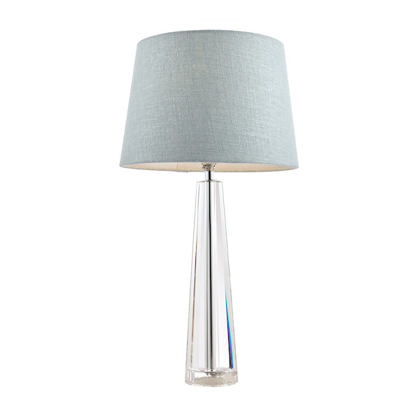 Laura Ashley Blake Base Lampada da Tavolo in Cristallo Vetro Tagliato Obelisco Media