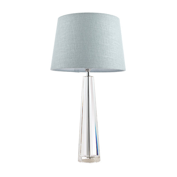 Laura Ashley Blake Base Lampada da Tavolo in Cristallo Vetro Tagliato Obelisco Media