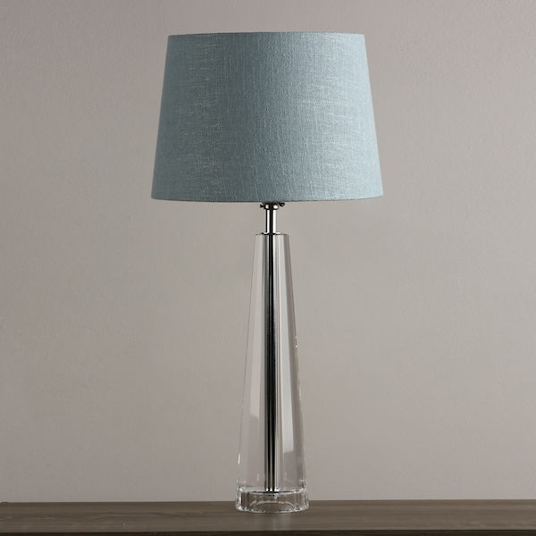 Laura Ashley Blake Base Lampada da Tavolo in Cristallo Vetro Tagliato Obelisco Media
