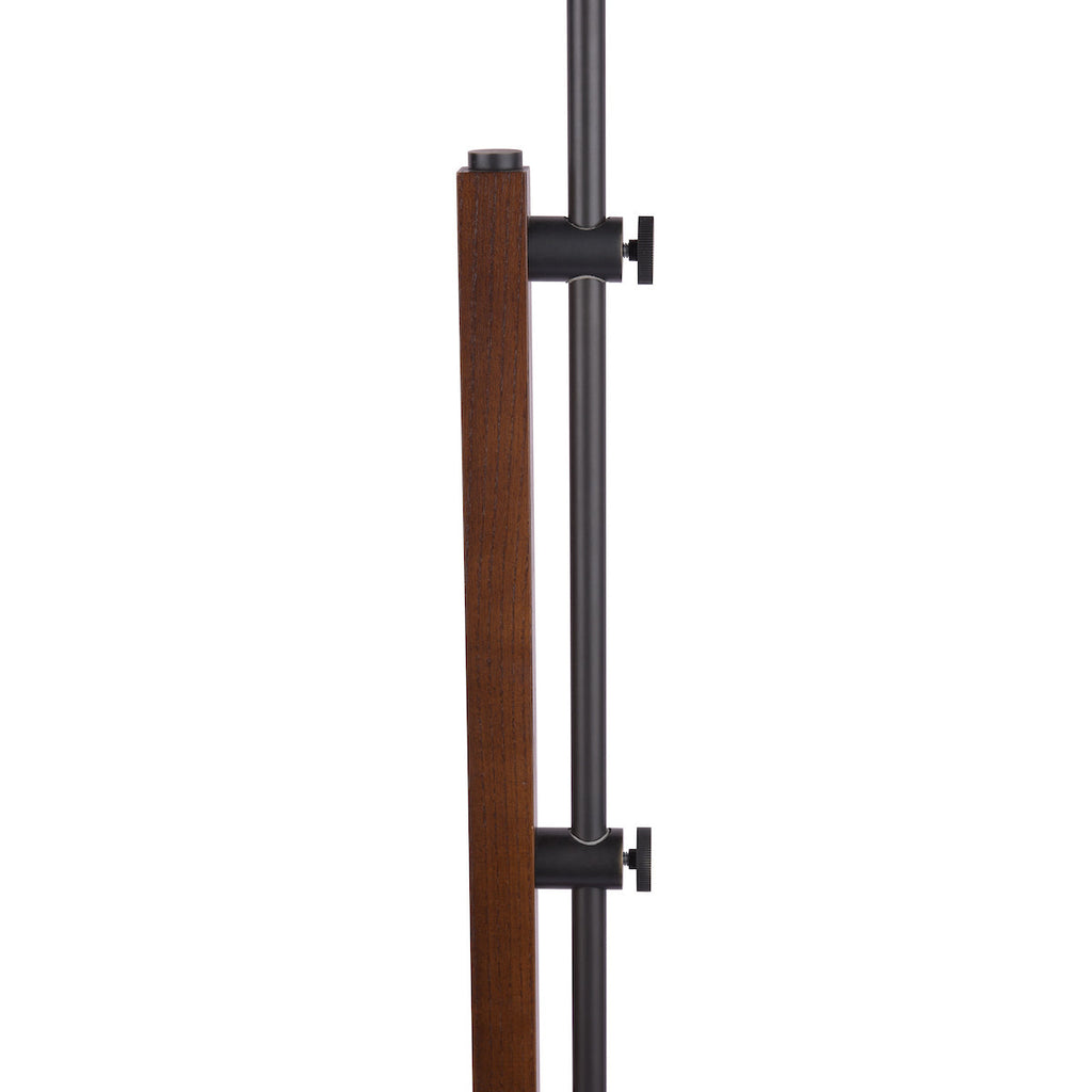 Lampada da Terra Regolabile Laura Ashley Burdale con Base in Legno Scuro