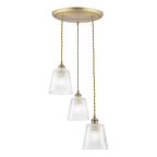 Laura Ashley Callaghan Pendant a 3 Luci in Ottone Antico