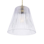 Laura Ashley Callaghan Grande Pendant in Ottone Antico e Vetro Rigato