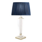 Lampada da Tavolo Grande Laura Ashley Carson Nichel Lucido e Cristallo