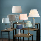 Lampada da Tavolo Grande Laura Ashley Carson Nichel Lucido e Cristallo