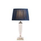 Lampada da Tavolo Grande Laura Ashley Carson Nichel Lucido e Cristallo