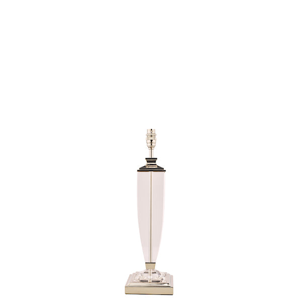 Lampada da Tavolo Grande Laura Ashley Carson Nichel Lucido e Cristallo