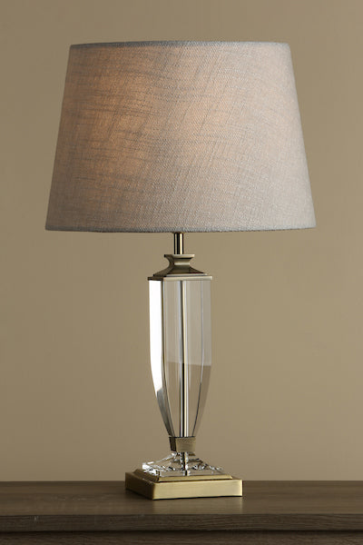 Lampada da Tavolo Media Laura Ashley Carson Ottone Antico & Cristallo