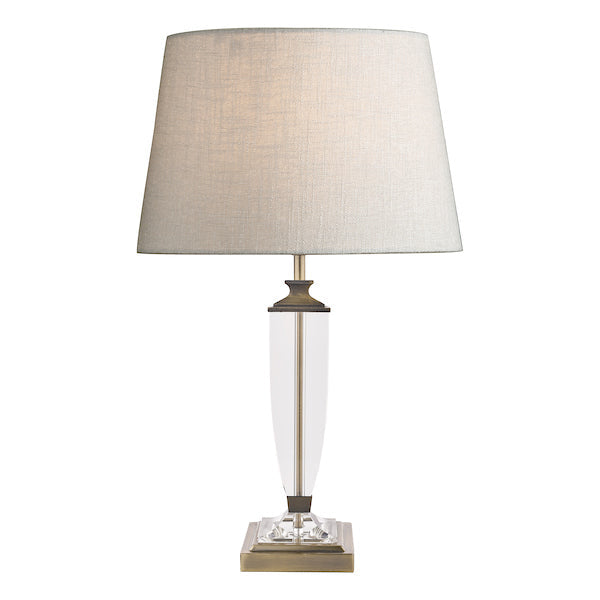 Lampada da Tavolo Media Laura Ashley Carson Ottone Antico & Cristallo
