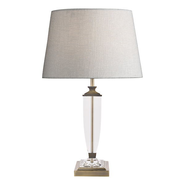 Lampada da Tavolo Media Laura Ashley Carson Ottone Antico & Cristallo
