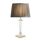 Lampada da Tavolo Media Laura Ashley Carson Nichel Lucido e Cristallo