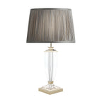 Lampada da Tavolo Media Laura Ashley Carson Nichel Lucido e Cristallo