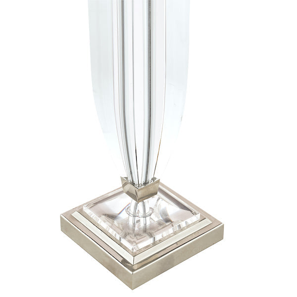Lampada da Tavolo Media Laura Ashley Carson Nichel Lucido e Cristallo
