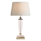 Lampada da Tavolo Media Laura Ashley Carson Nichel Lucido e Cristallo