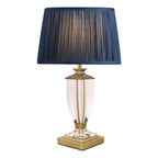 Lampada da Tavolo Piccola Laura Ashley Carson Ottone Antico e Cristallo
