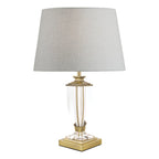 Lampada da Tavolo Piccola Laura Ashley Carson Ottone Antico e Cristallo