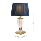 Lampada da Tavolo Piccola Laura Ashley Carson Ottone Antico e Cristallo