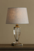 Lampada da Tavolo Piccola Laura Ashley Carson Ottone Antico e Cristallo
