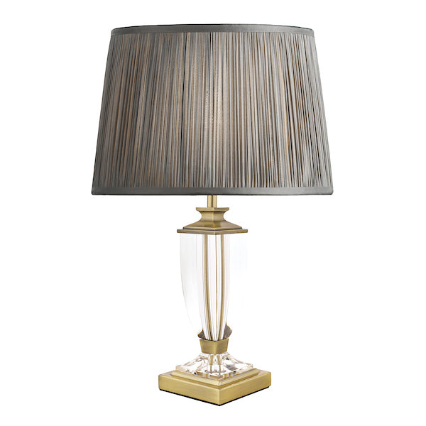 Lampada da Tavolo Piccola Laura Ashley Carson Ottone Antico e Cristallo