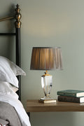 Lampada da Tavolo Piccola Laura Ashley Carson Ottone Antico e Cristallo