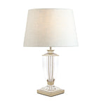Lampada da Tavolo Piccola Laura Ashley Carson in Nichel Lucido e Cristallo