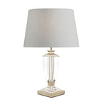 Lampada da Tavolo Piccola Laura Ashley Carson in Nichel Lucido e Cristallo