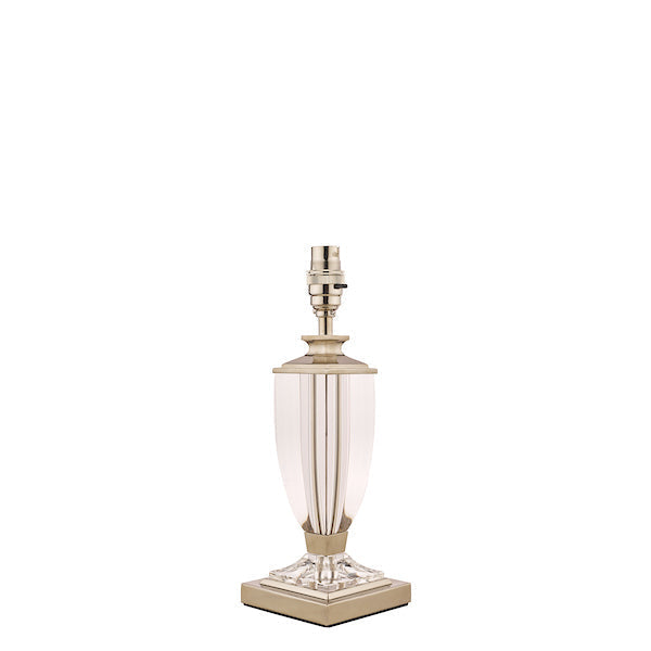 Lampada da Tavolo Piccola Laura Ashley Carson in Nichel Lucido e Cristallo