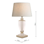 Lampada da Tavolo Piccola Laura Ashley Carson in Nichel Lucido e Cristallo