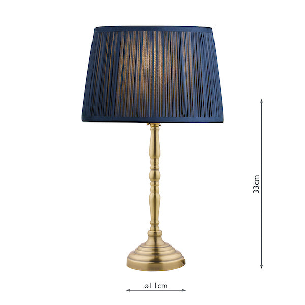 Base della lampada da tavolo Laura Ashley Corey in ottone antico