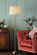 Lampada da terra Laura Ashley Corey con base in ottone antico